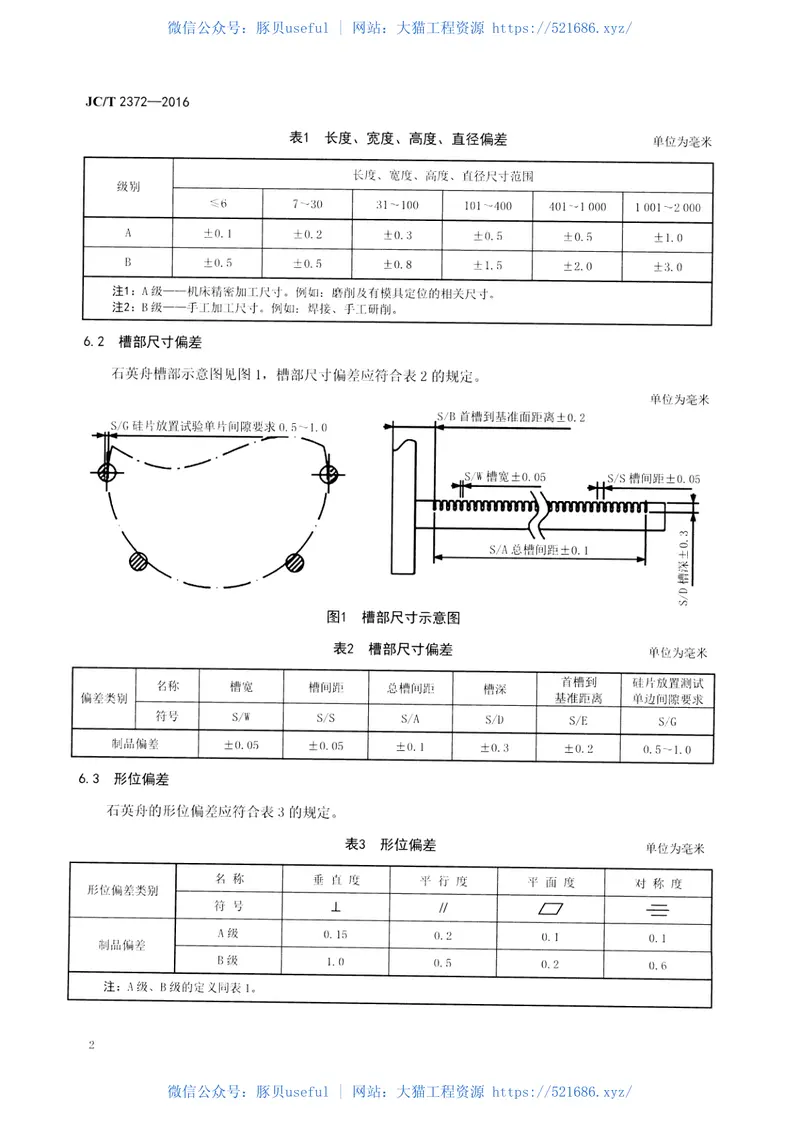 JCT2372-2016集成电路用石英舟 预览图