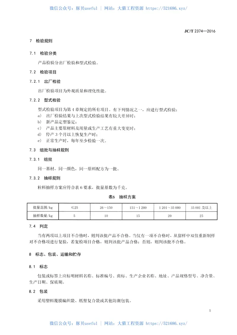 JCT2374-2016注塑专用木塑复合粒料 预览图