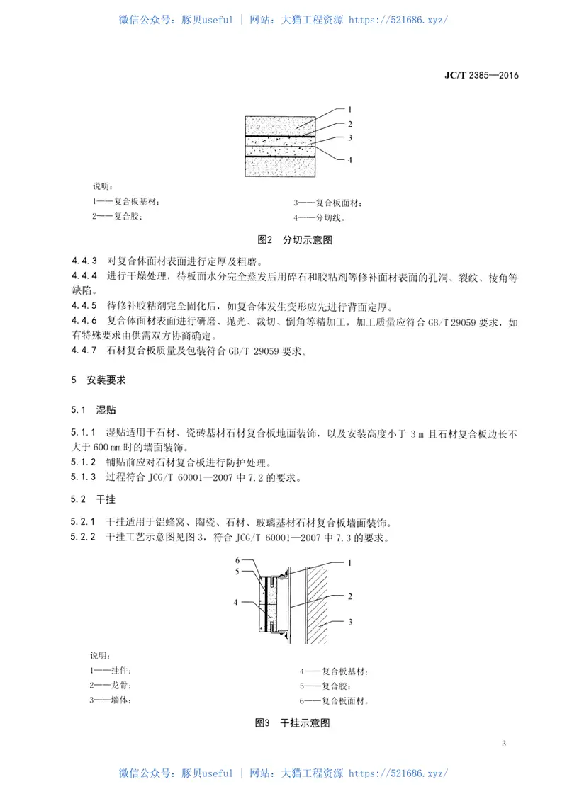 JCT2385-2016石材复合板工艺技术规范 预览图