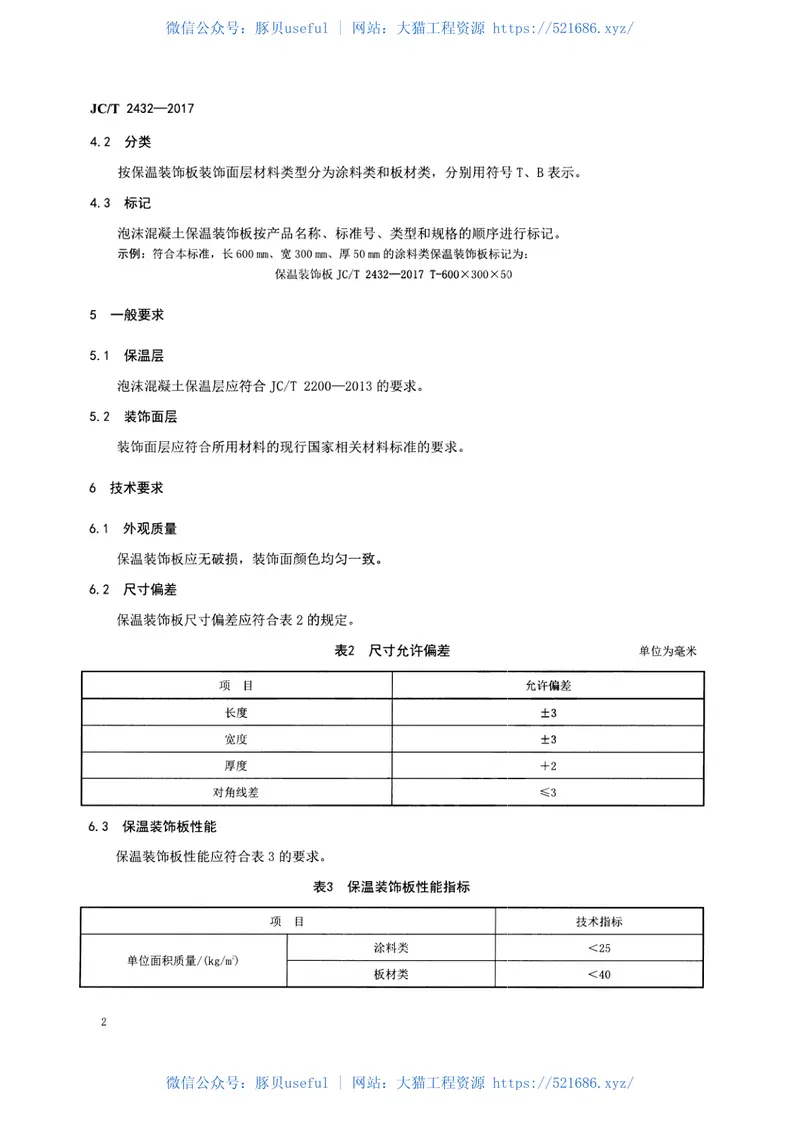 JCT2432-2017泡沫混凝土保温装饰板 预览图