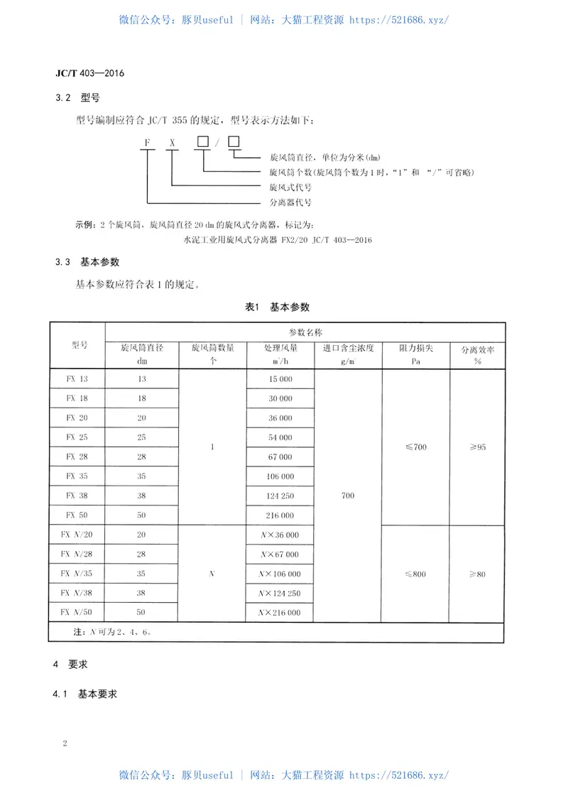 JCT403-2016水泥工业用旋风式分离器 预览图