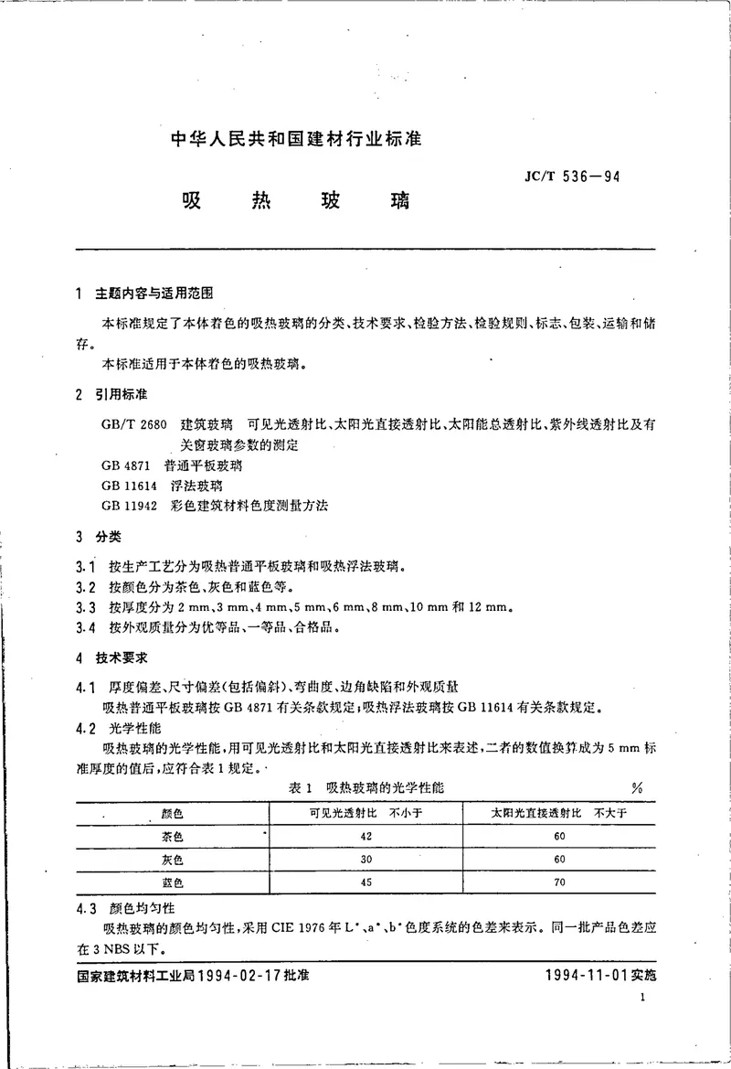 JCT536-1994吸热玻璃 预览图