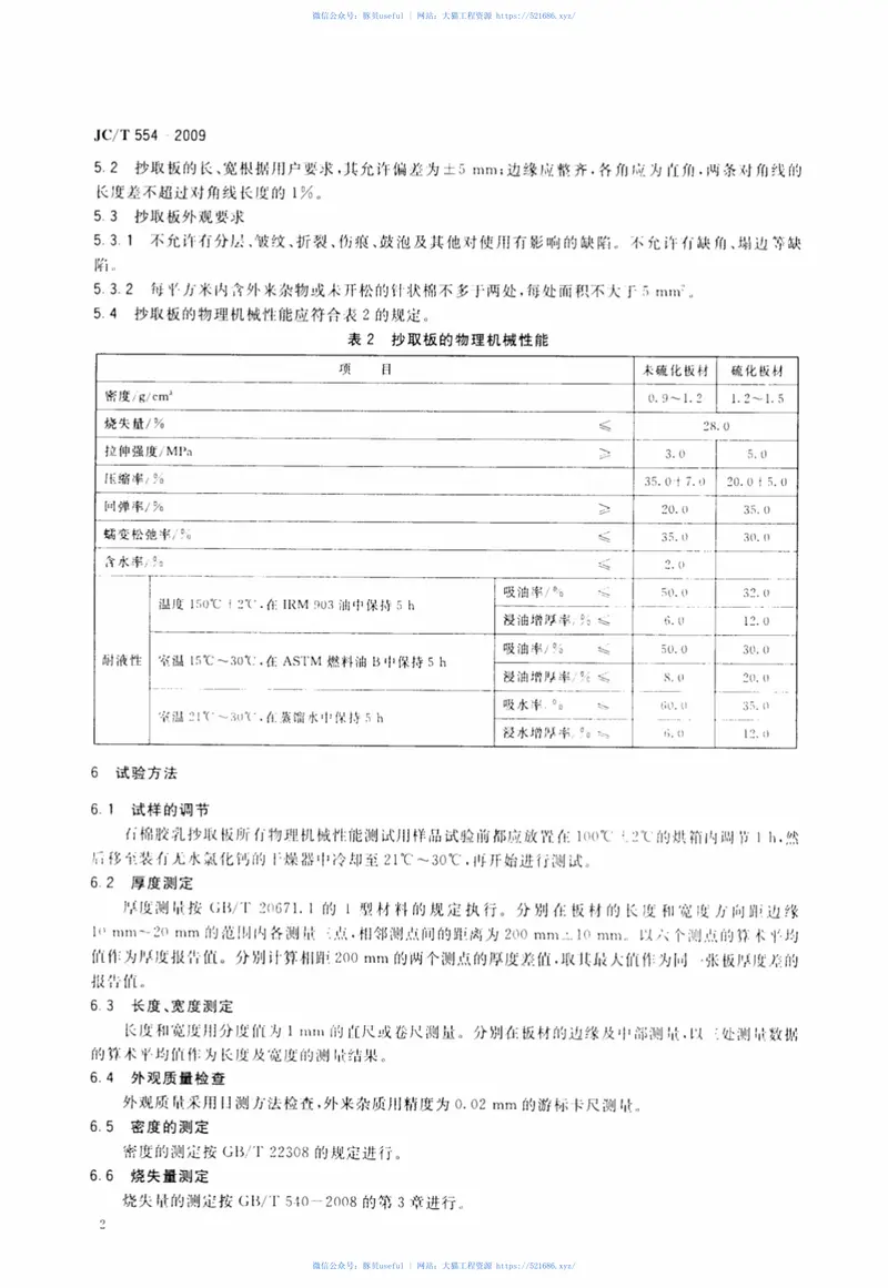 JCT554-2009石棉胶乳抄取板 预览图