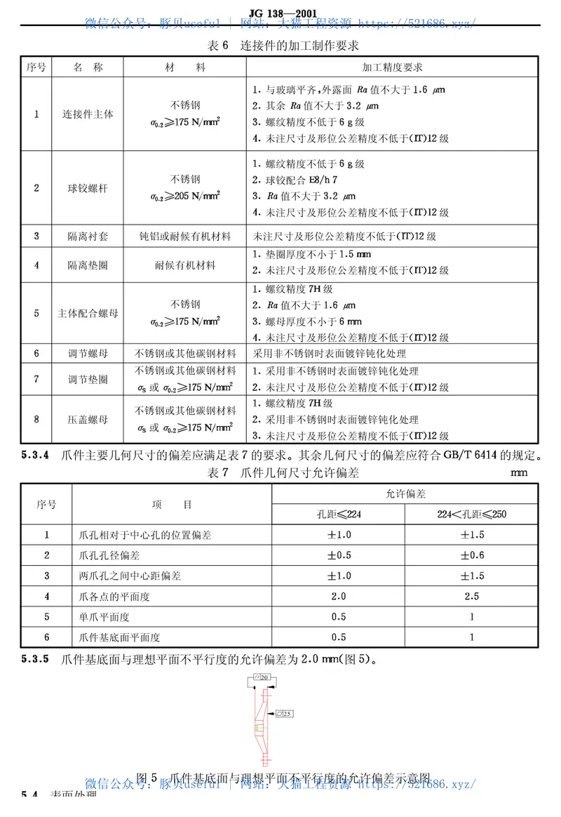 JG138-2001点支式玻璃幕墙支承装置 预览图