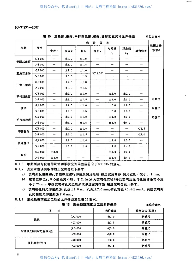 JG231-2007建筑玻璃采光顶 预览图