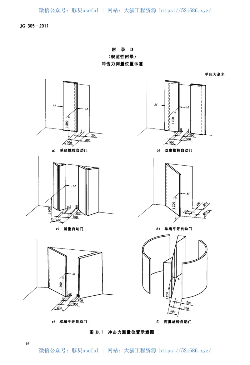 JG305-2011人行自动门安全要求 预览图