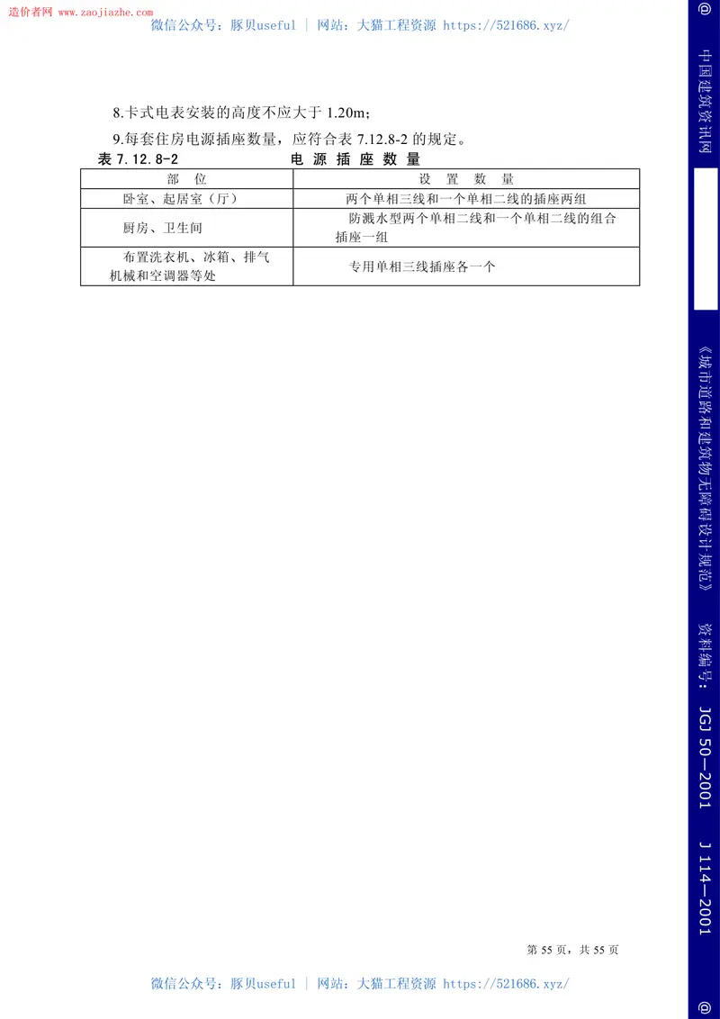 JGJ50-2001城市道路和建筑物无障碍设计规范 预览图
