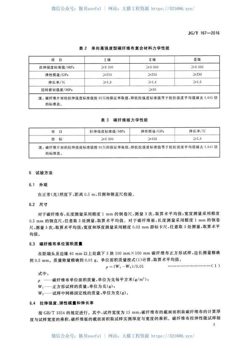 JGT167-2016结构加固修复用碳纤维片材 预览图