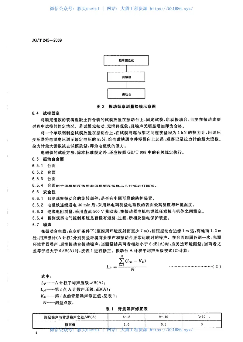 JGT245-2009混凝土试验用振动台 预览图