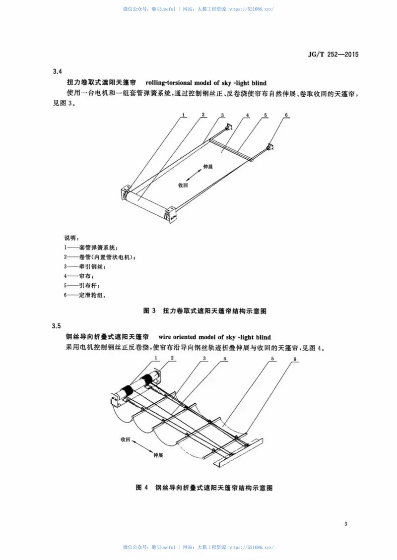 JGT252-2015建筑用遮阳天蓬帘 预览图