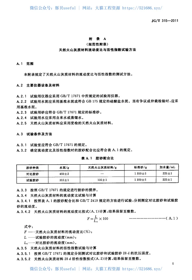 JGT315-2011水泥砂浆和混凝土用天然火山灰质材料 预览图