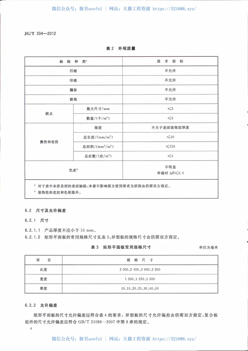 JGT334-2012建筑外墙用铝蜂窝复合板 预览图