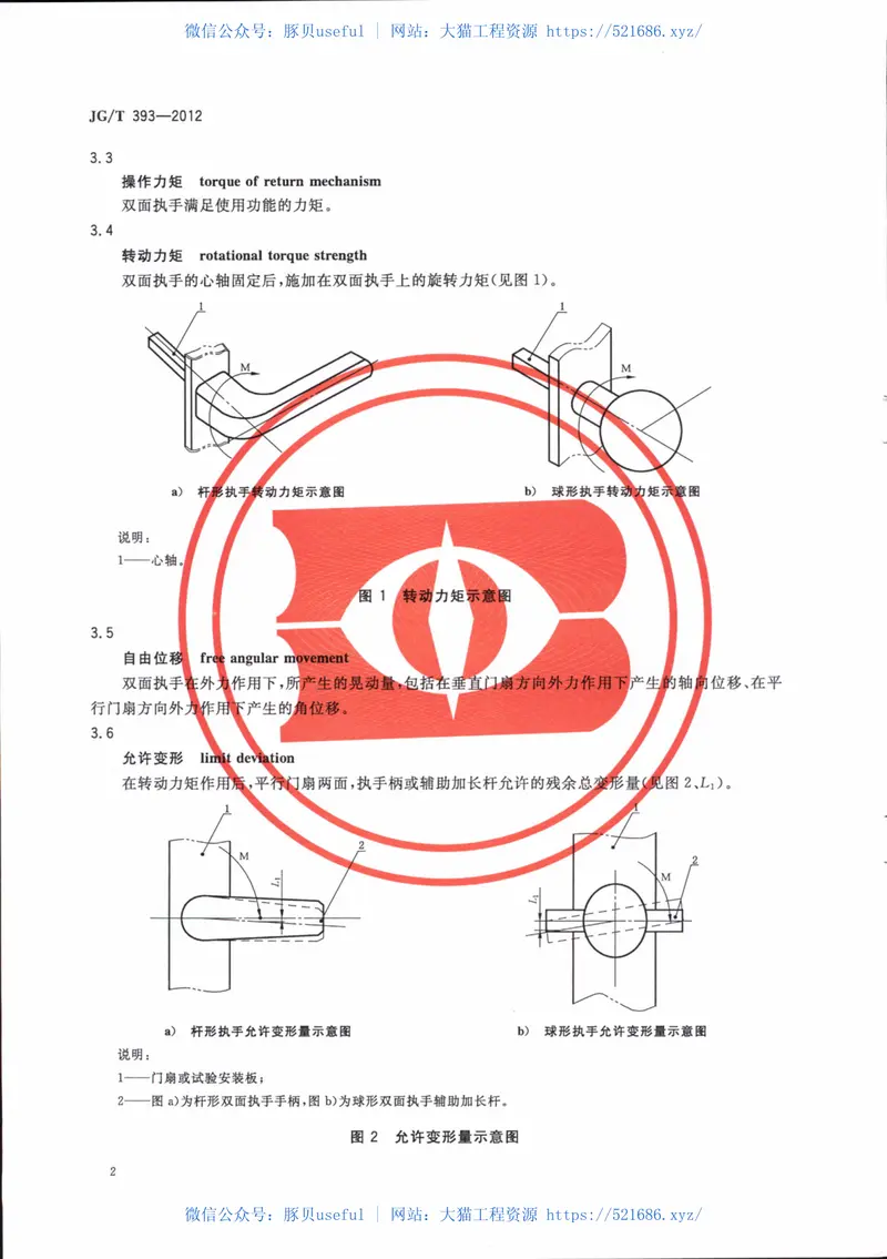 JGT393-2012建筑门窗五金件双面执手 预览图