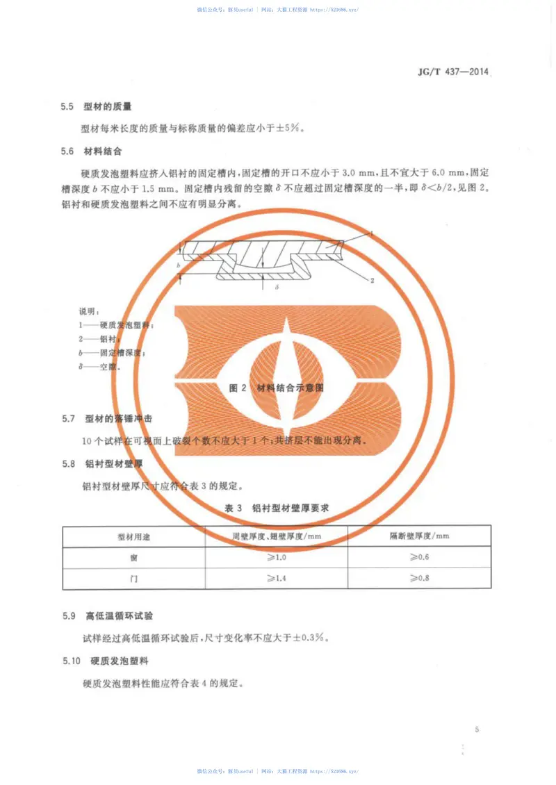 JGT437-2014建筑门窗用铝塑共挤型材 预览图