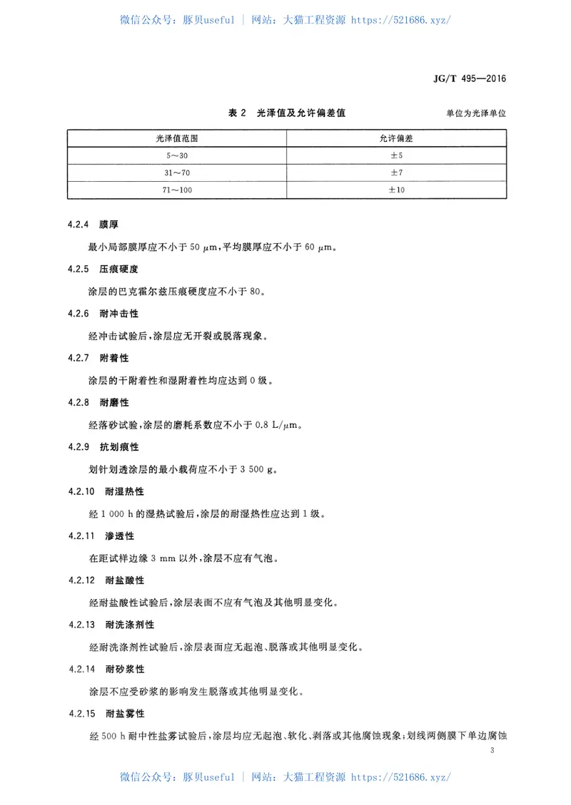 JGT495-2016钢门窗粉末静电喷涂涂层技术条件 预览图