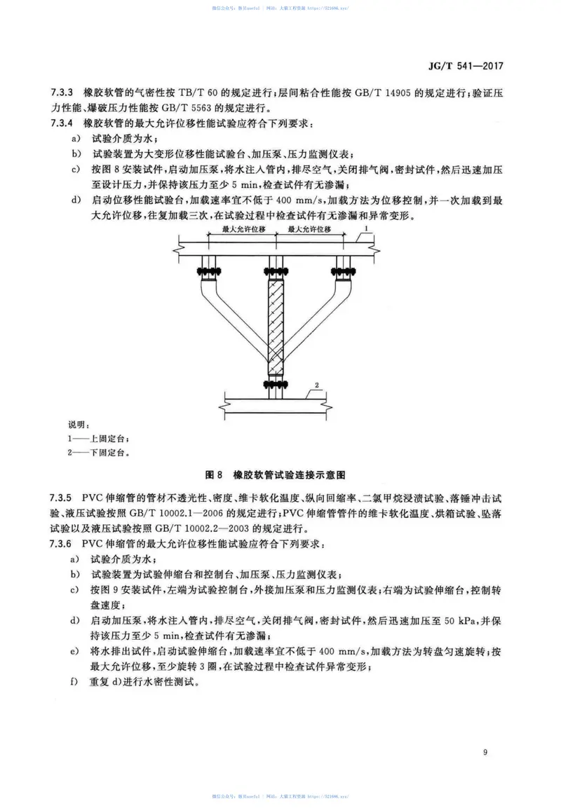 JGT541-2017建筑隔震柔性管道 预览图