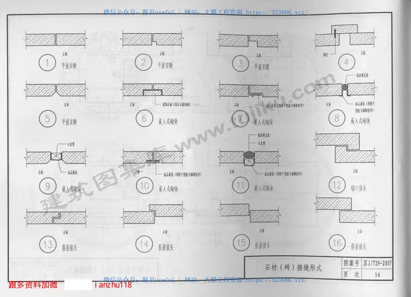 苏JT29-2007建筑墙体、柱子装饰构造图集 预览图