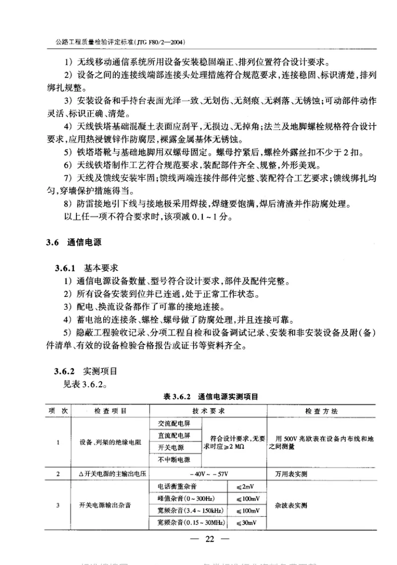 JTGF80-2-2004公路工程质量检验评定标准第二册机电工程 预览图