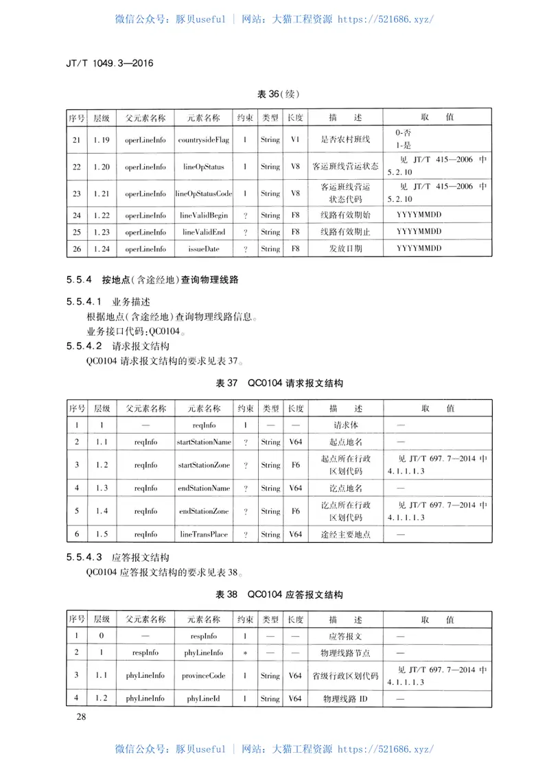 JTT1049.3-2016道路运政管理信息系统第3部分：数据资源目录服务接口 预览图