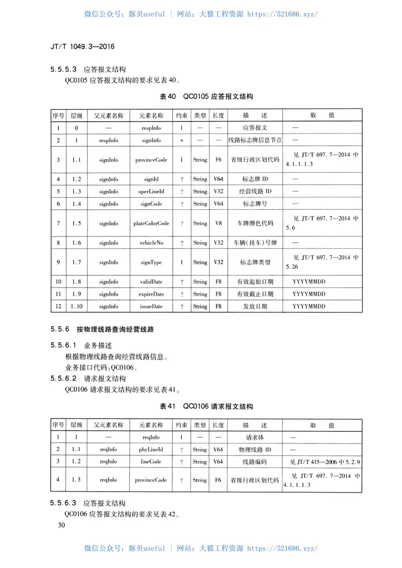 JTT1049.3-2016道路运政管理信息系统第3部分：数据资源目录服务接口 预览图