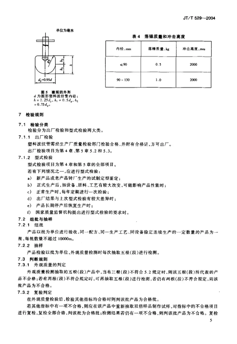 JTT529-2004预应力混凝土桥梁用塑料波纹管 预览图