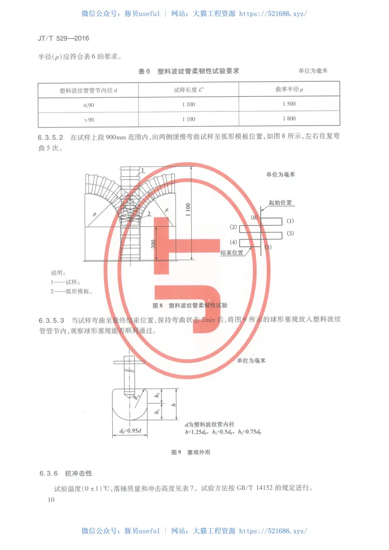 JTT529-2016预应力混凝土桥梁用塑料波纹管 预览图