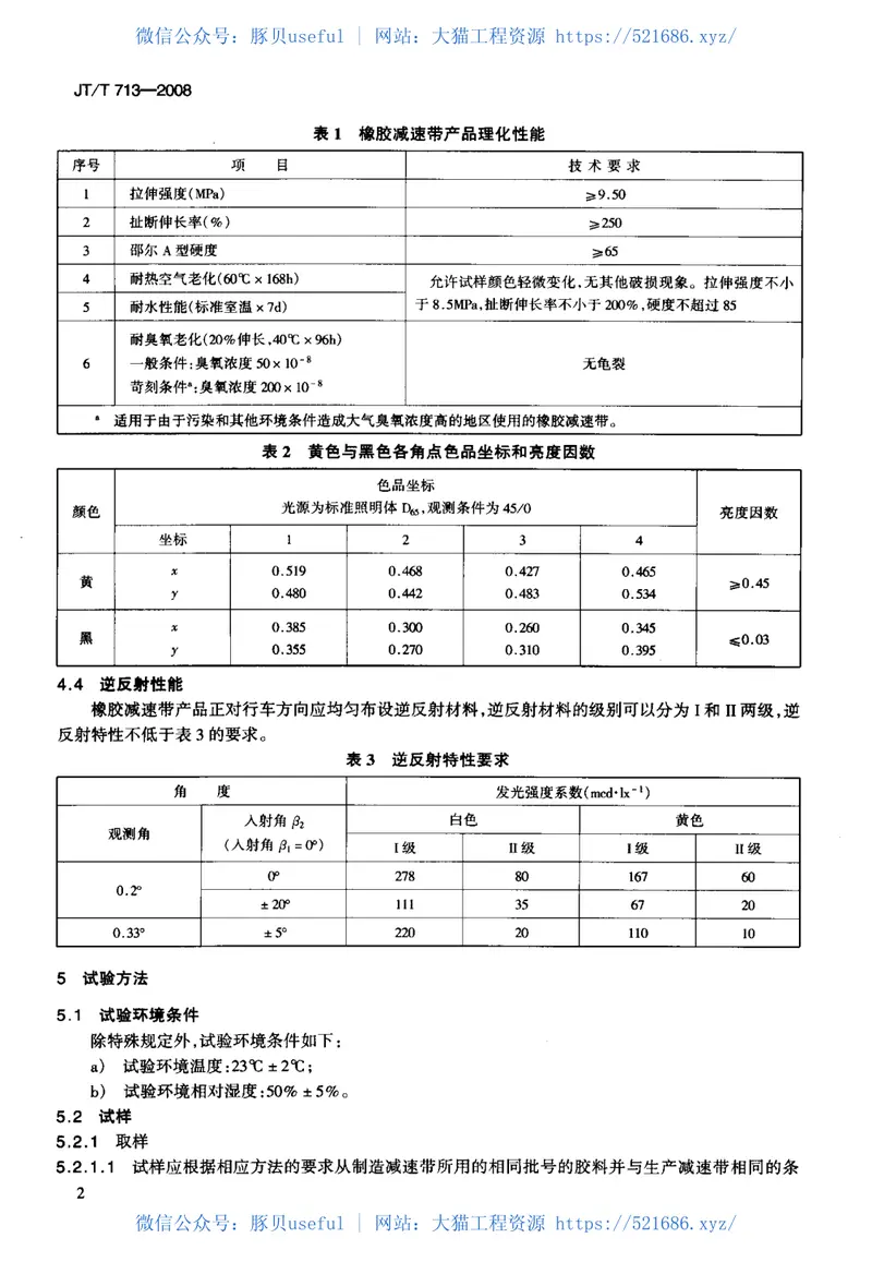 JTT713-2008路面橡胶减速带 预览图