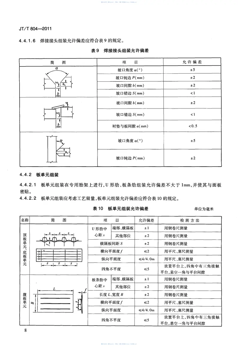 JTT804-2011分体式钢箱梁 预览图