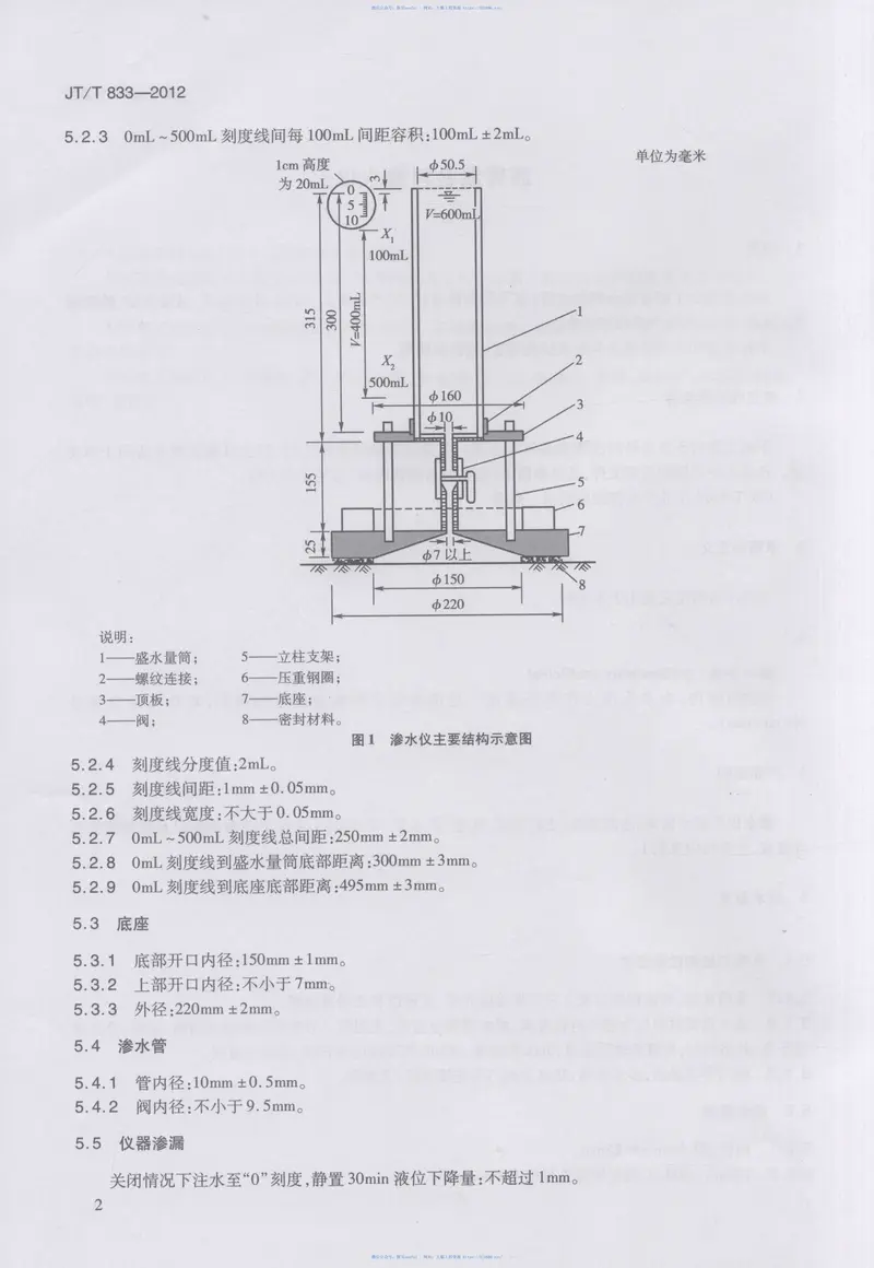JTT833-2012沥青混合料渗水仪 预览图