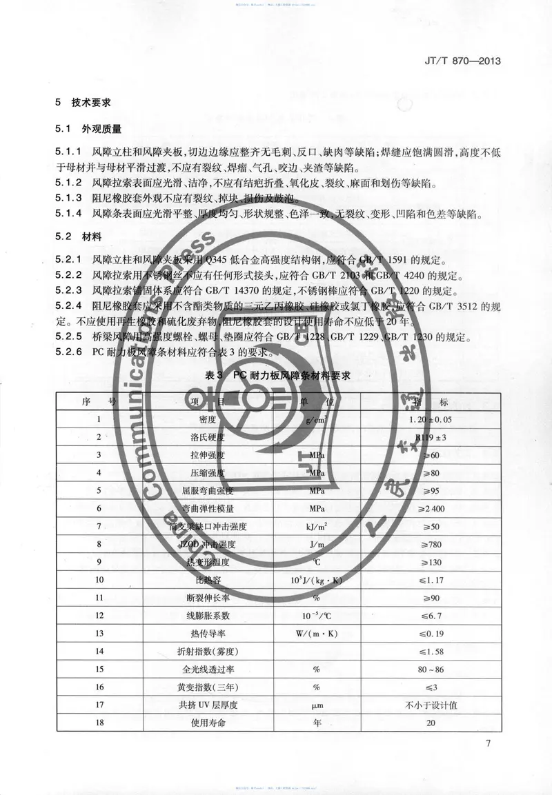 JTT870-2013桥梁风障 预览图