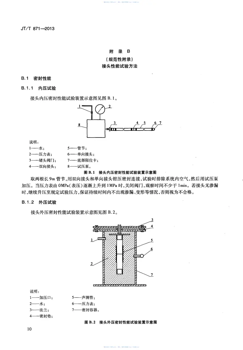 JTT871-2013混凝土灌柱桩用高强钢塑声测管 预览图