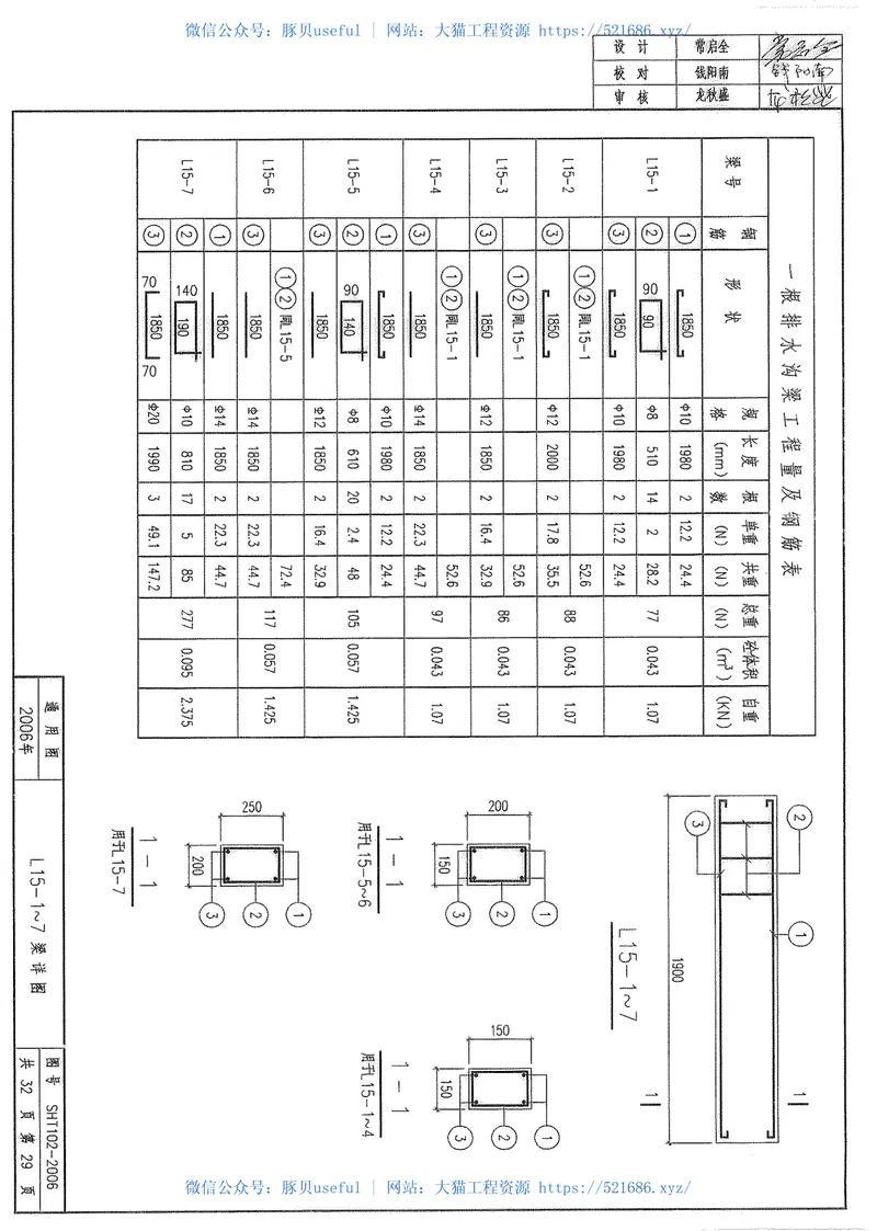 SHT102-2006钢筋混凝土矩形排水沟及盖板 预览图