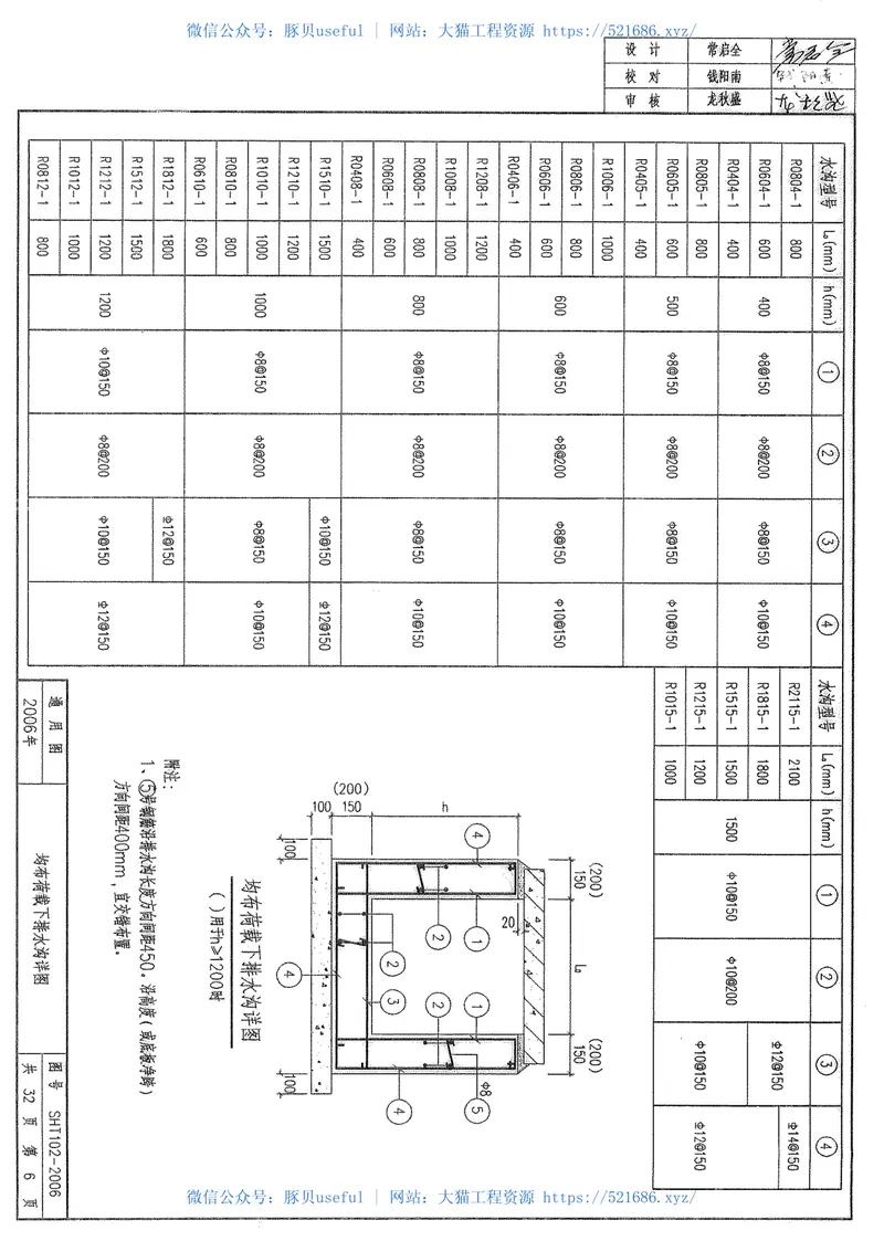 SHT102-2006钢筋混凝土矩形排水沟及盖板 预览图