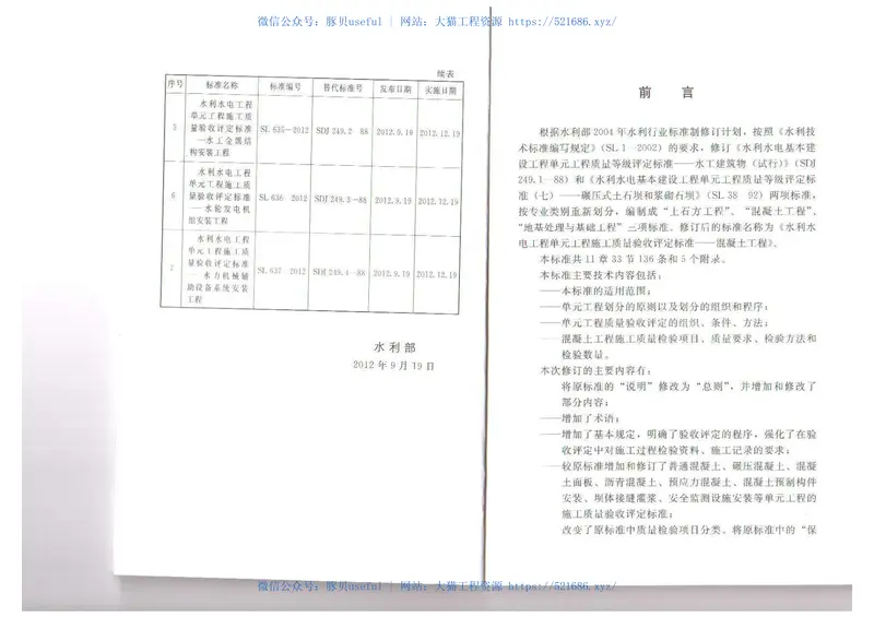 SL632-2012水利水电工程单元工程施工质量验收评定标准-混凝土工程 预览图