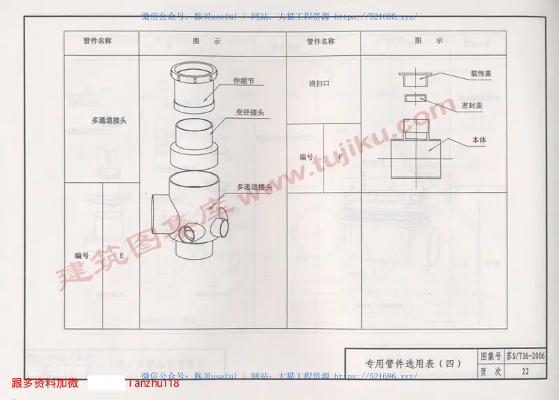 苏S／T06-2006住宅卫生间同层排水（TTC型）设计图集 预览图