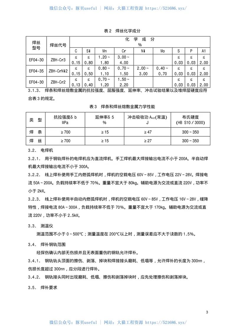 TBT1631-2002钢轨电弧焊补技术条件 预览图