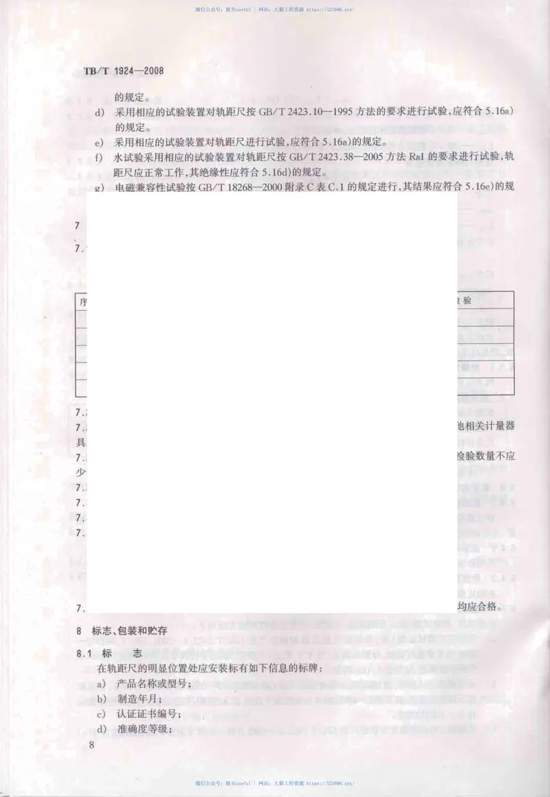 TBT1924-2008标准轨距铁路轨距尺 预览图