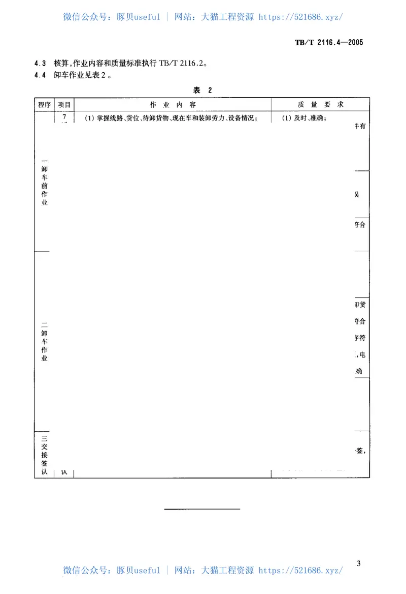 TBT2116.4-2005铁路车站货运作业第4部分：专用线作业 预览图
