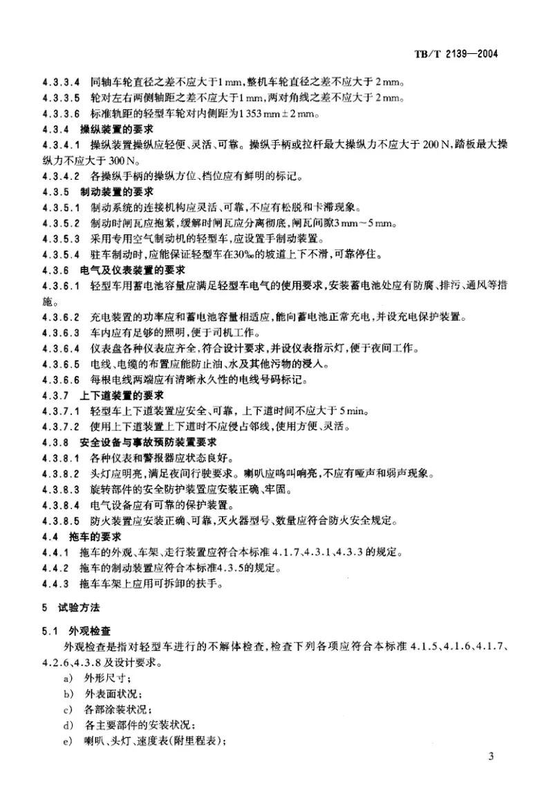 TBT2139-2004轻型轨道车技术条件 预览图