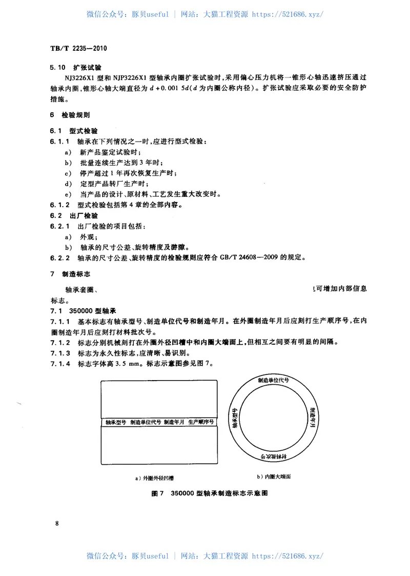TBT2235-2010铁道车辆滚动轴承 预览图