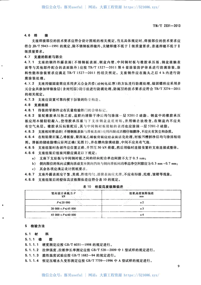 TBT2331-2013铁路桥梁盆式支座 预览图