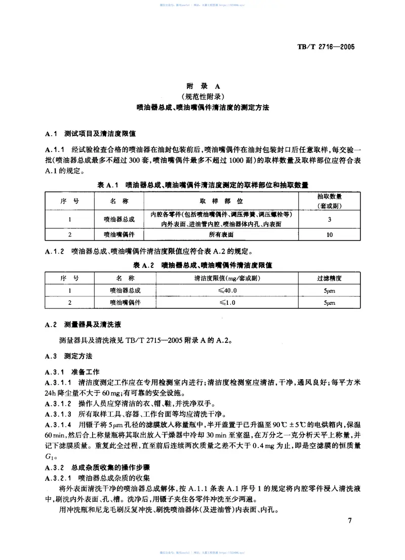 TBT2716-2005机车、动车用柴油机喷油器 预览图