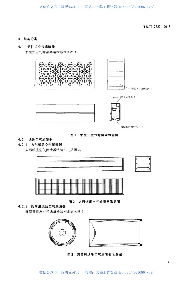 TBT2722-2013内燃机车用空气滤清器 预览图
