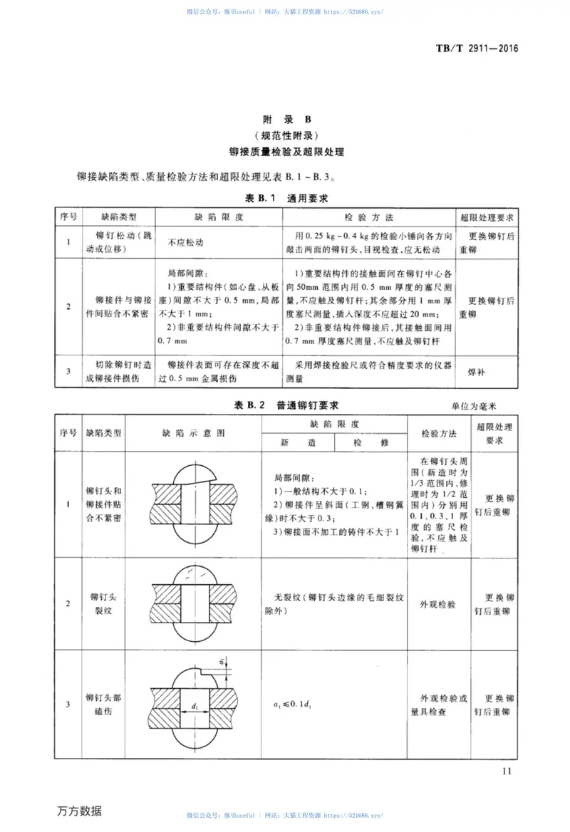 TBT2911-2016铁道车辆铆接通用技术条件 预览图