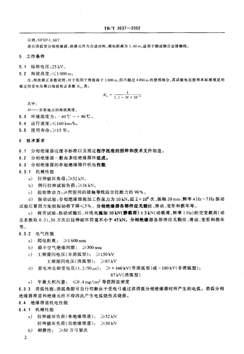 TBT3037-200225kv电气化铁路接触网用分相绝缘器 预览图