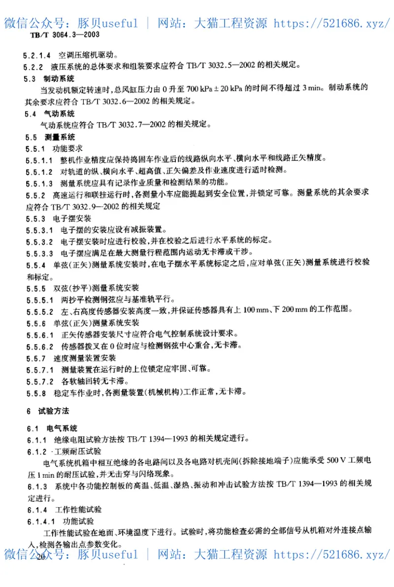 TBT3064-2003轨道动力稳定车(第1-4部分) 预览图