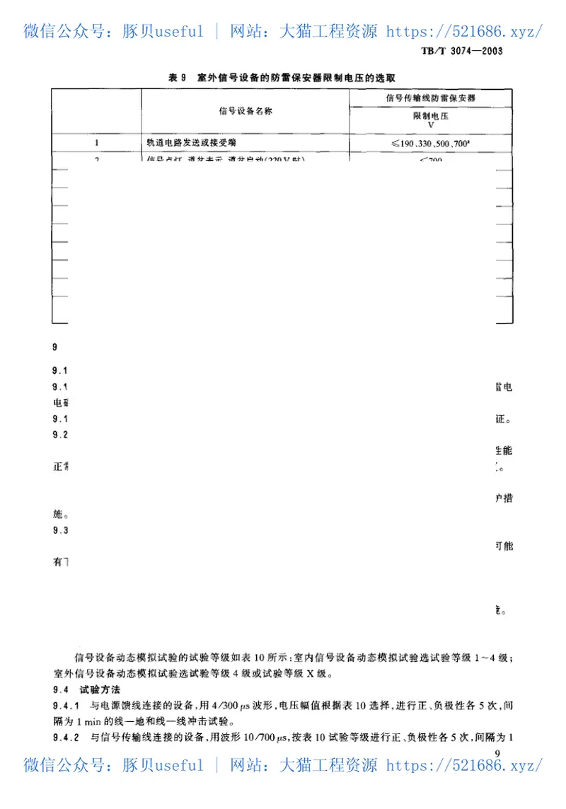 TBT3074-2003铁道信号设备雷电电磁脉冲防护技术条件 预览图