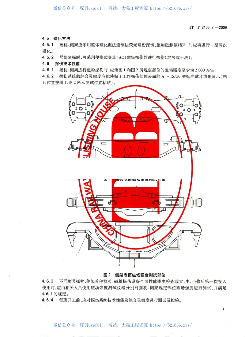 TBT3105-2009铁道货车铸钢摇枕、侧架无损检测(第1-3部分) 预览图