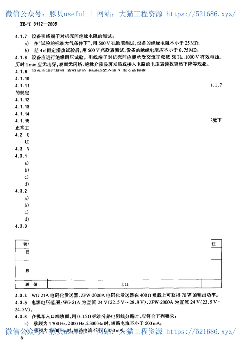 TBT3112-2005铁路站内轨道电路电码化设备 预览图