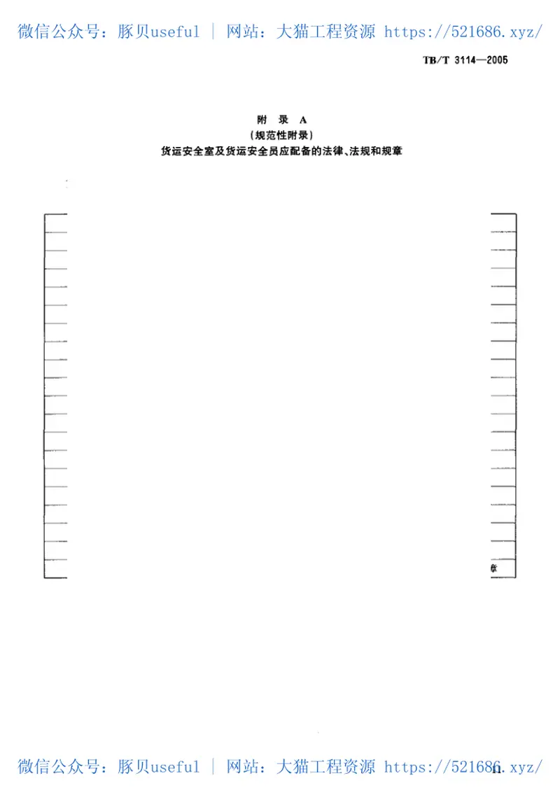 TBT3114-2005铁路货运事故处理作业 预览图